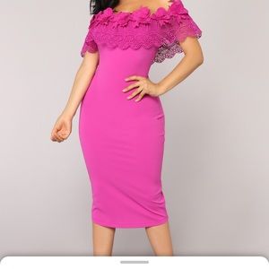 Hot pink dress